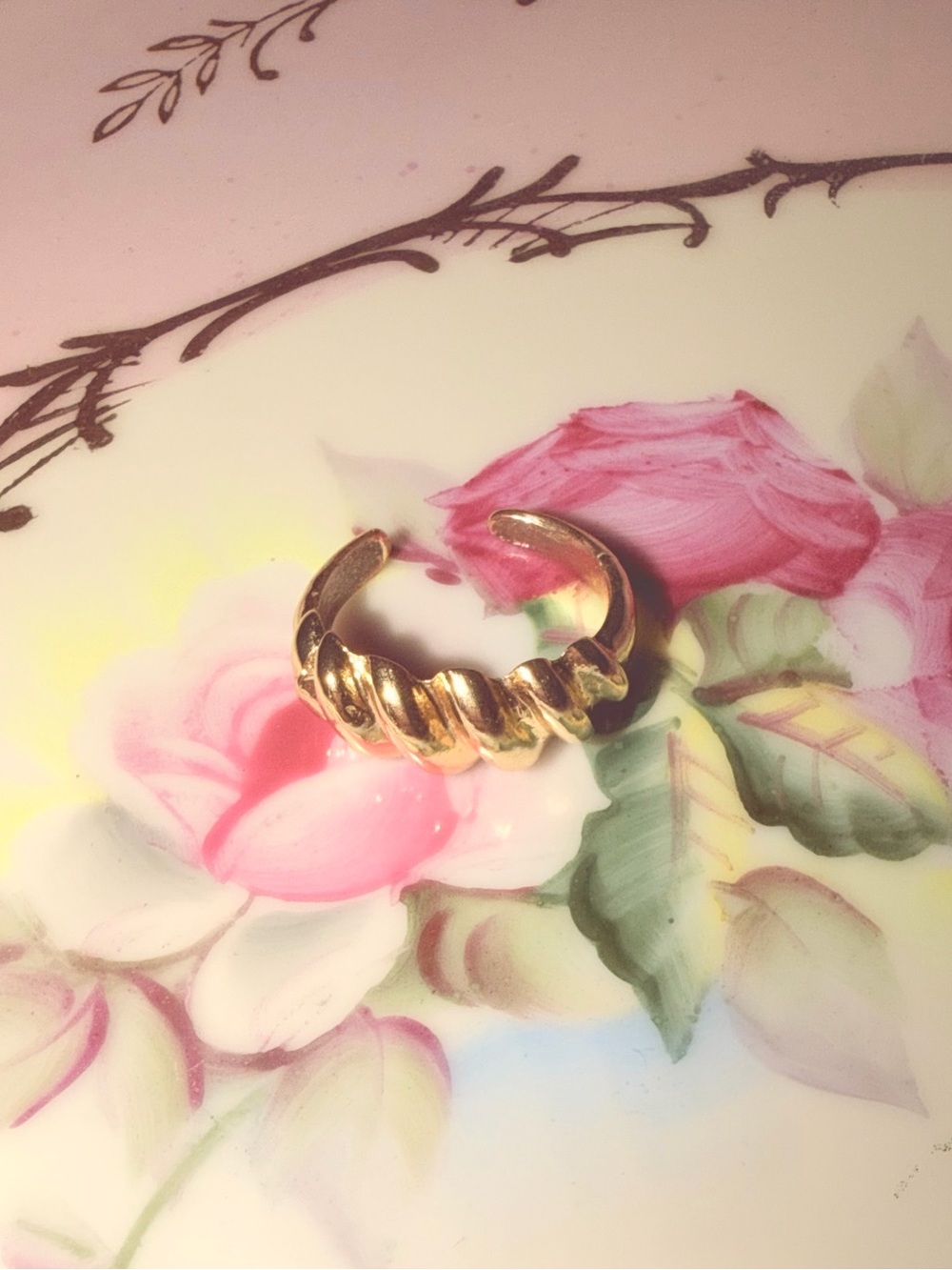 Gold Twisted Band Ring - Women's Jewelry
